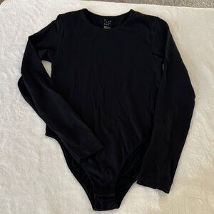 A New Day Black Long Sleeve Bodysuit